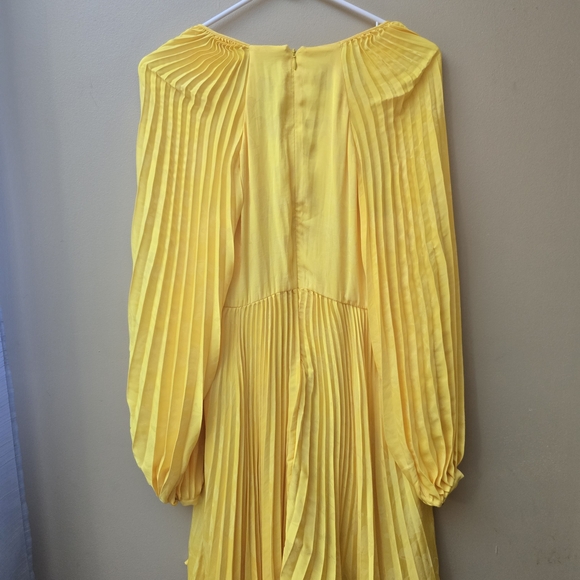 Banana Republic Yellow Pleated Mini Dress - Picture 10 of 13